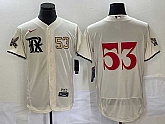 Men's Texas Rangers #53 Adolis Garcia Number Cream 2023 City Connect Flex Base Stitched Jersey,baseball caps,new era cap wholesale,wholesale hats